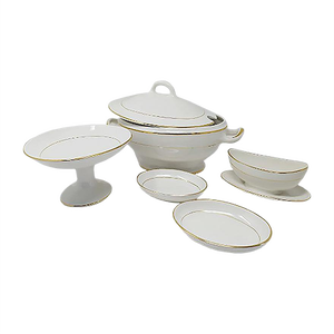 Ceramic Tureen Soup Set from Laveno, Set of 7