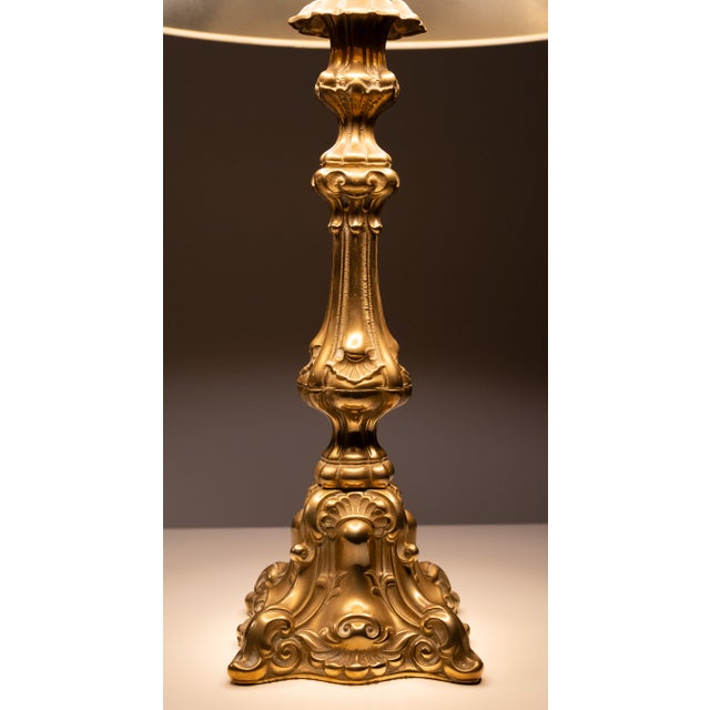 Rococo Silver Plated Table Lamps, 1920s, Set of 2 For Sale - Image 12 of 13