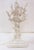 Mid-20th century ceramic faux bois blanc de chine glazed lamp. Italian. Wonderful tree form on triangular integral base....