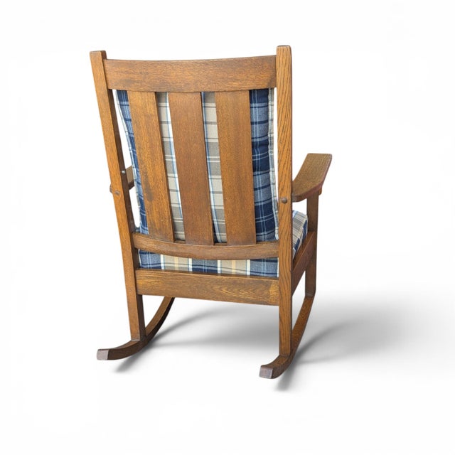 Antique Oregon Chair Co. Mission Oak Rocking Chair, Early 20th Century For Sale In Los Angeles - Image 6 of 17