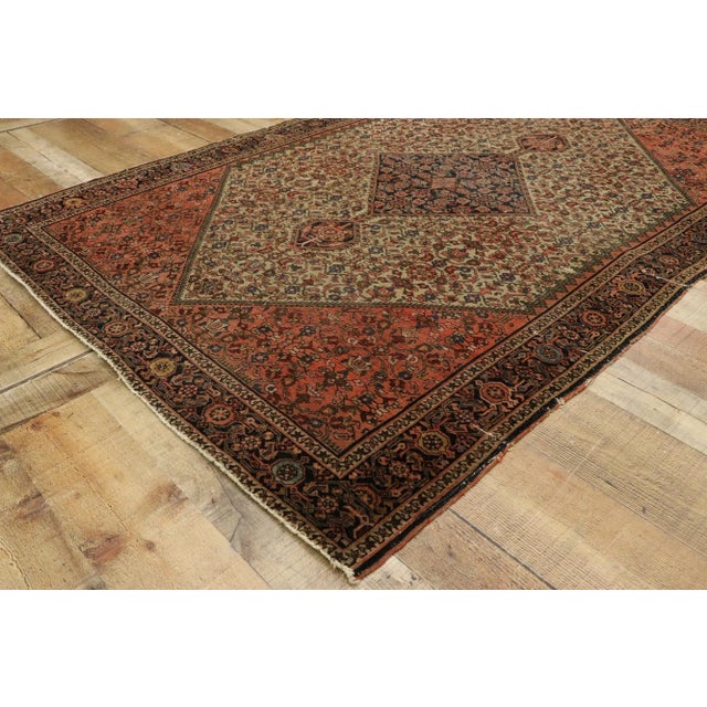 Textile Antique Persian Farahan Rug For Sale - Image 7 of 11
