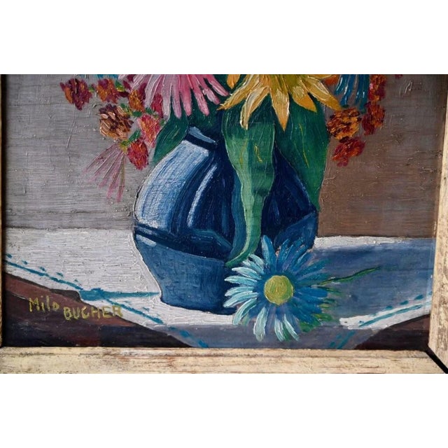 1950s Milo Bucher, Bouquet of Flowers, 1950s, Oil on Canvas, Framed For Sale - Image 5 of 11