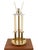 Brass Set of 2 Vintage Brass Bouillotte Pair Table Lamps 3 Arm Candelabra Lamp With Pleated Shades Hollywood Regency For Sale - Image 8 of 12