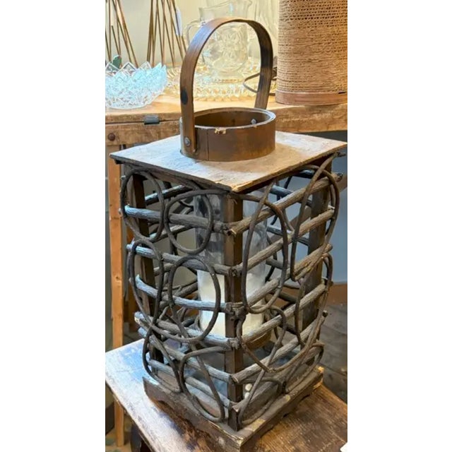 Mid-Century Modern Mid Century Hand Made Adirondack Style Wood Candle Holder For Sale - Image 3 of 5