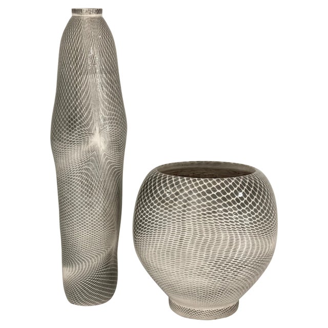 Lauren Kaplan Abstraction Stoneware Vessels - A Pair For Sale - Image 12 of 12