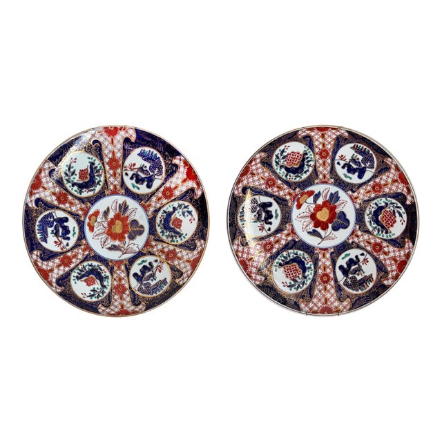 Pair of Exceptional Imari Chargers For Sale