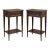 Pair Mid-Century Louis XVI Style Mahogany End Tables For Sale