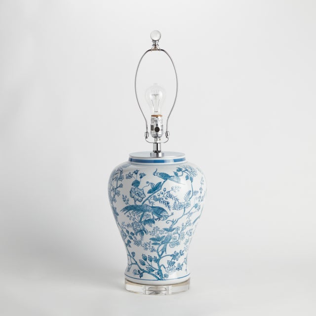 Textile Lisha Chinoiserie Lamp For Sale - Image 7 of 7