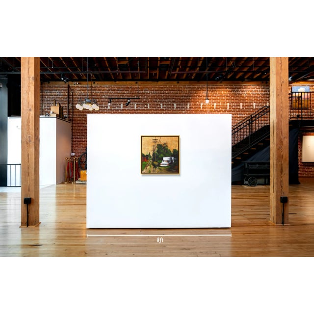 Impressionist Original Realist Cityscape Mixed-Media Painting, "Dallas and Jackson No. 3" For Sale - Image 3 of 4