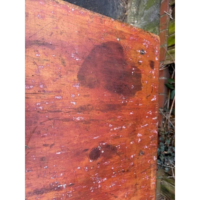 Antique 19th century Early American primitive style tavern Work table. Occasinal table Solid wood frame, tapered legs...