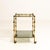Hollywood Regency Brass Bar Cart on Wheels, France, 1960 Gold For Sale In Greensboro - Image 6 of 13