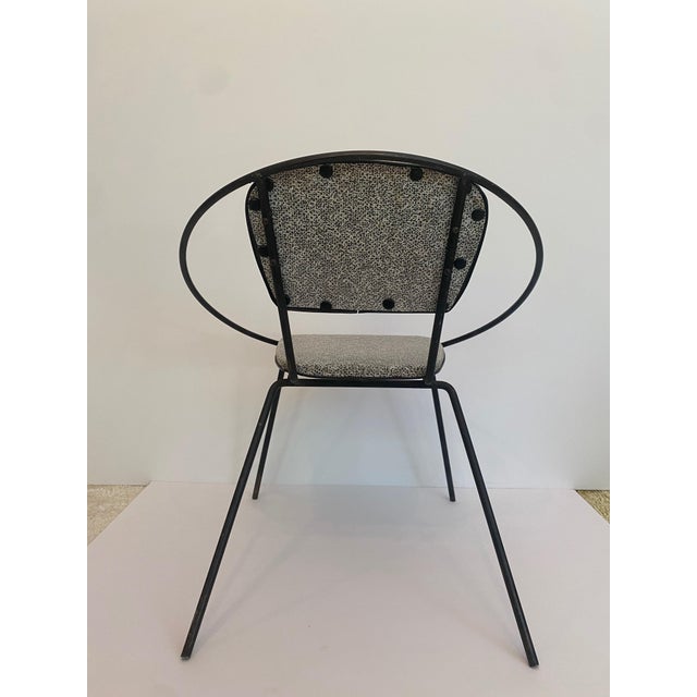 1950s 1950s Mid Century Iron Hoop Chair Gray | Kids Childs Chair For Sale - Image 5 of 6