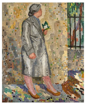 Charles Auguste Humbert, Mosaïc Style, Oil on Canvas, 1949