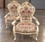 1980s Vintage French Style Floral Upholstered Wood & Chenille Dining Chairs - Set of 8 For Sale - Image 4 of 12