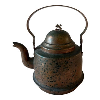 Vintage Leksand Copper Tea Pot For Sale