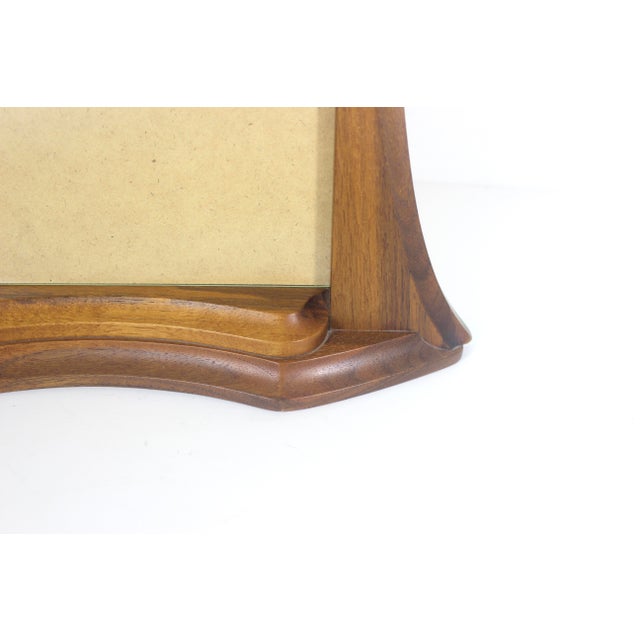 Vintage Art Nouveau Style Black Walnut Wood Photo Frame for Table Top No Glare Glass 8”x10” For Sale - Image 10 of 11