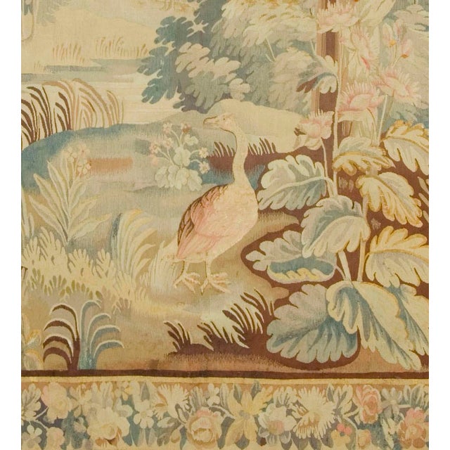 Antique Circa 1850 French Verdure Tapestry 5'7 X 9'1 For Sale - Image 4 of 8