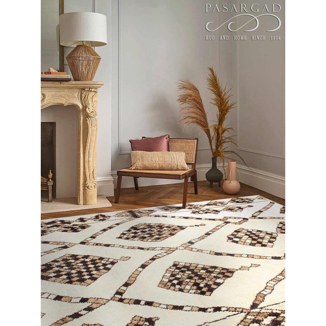 Pasargad N Y Genuine Fine Moroccan Hand-Knotted Rug - 6′4″ × 9′ For Sale - Image 9 of 9