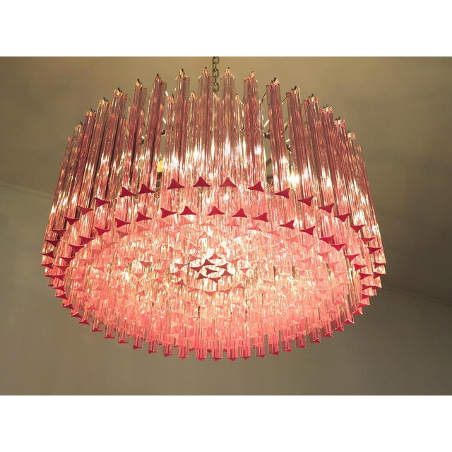 Triedri Murano Glass Chandeliers, Set of 2 For Sale - Image 3 of 18