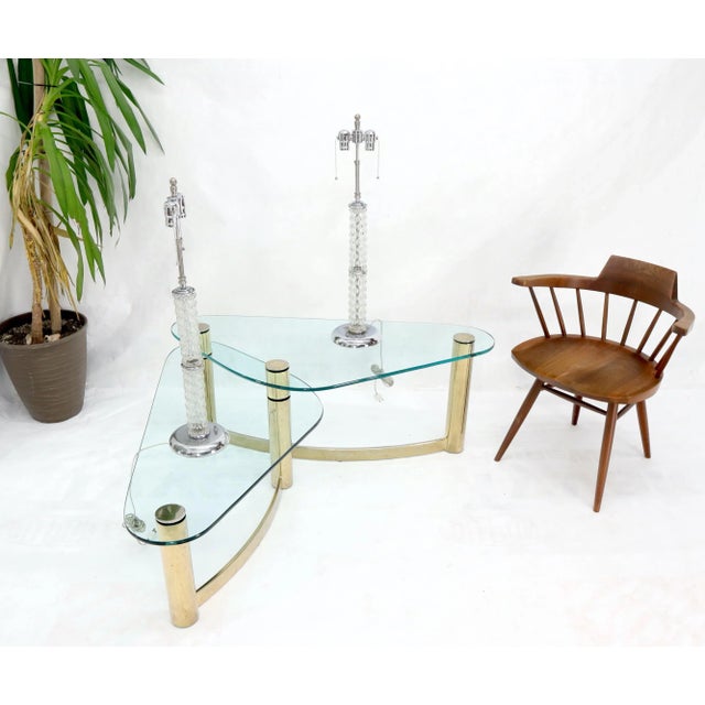 Mid 20th Century Large Crystal and Chrome Mid-Century Modern Table Lamps - A Pair For Sale - Image 5 of 13