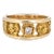 Vintage 70s Nugget Ring 24k Gold Diamond Sz 7 14k Stacking Band Fine Jewelry For Sale