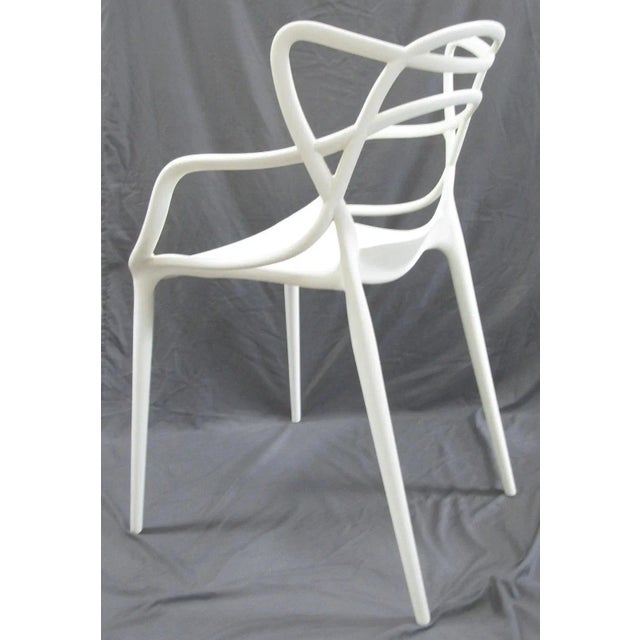 White Mid-Century Modern White Technopolymer Chair Attributed to Philippe Starck for Kartell For Sale - Image 8 of 15