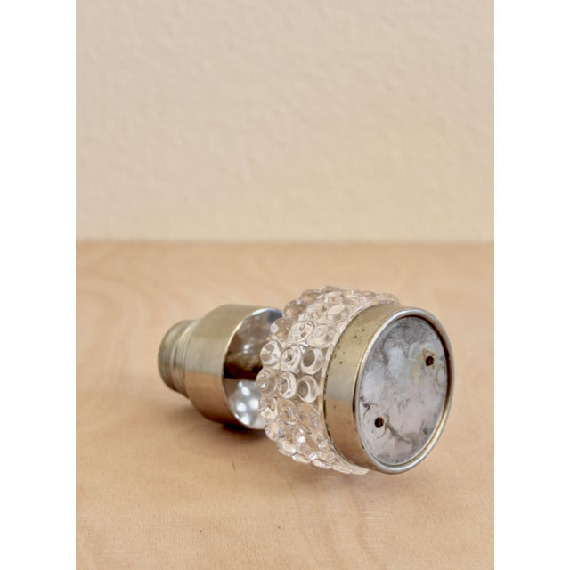 1960s Small Vintage Italian Pressed Glass and Chrome Table Lamps, 1970s, Set of 2 For Sale - Image 5 of 9