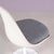 White Tulip Side Chair in White Coated Aluminium with Plastic and Fabric Cushion by Eero Saarinen for Knoll Int. USA, 1970s For Sale - Image 8 of 12