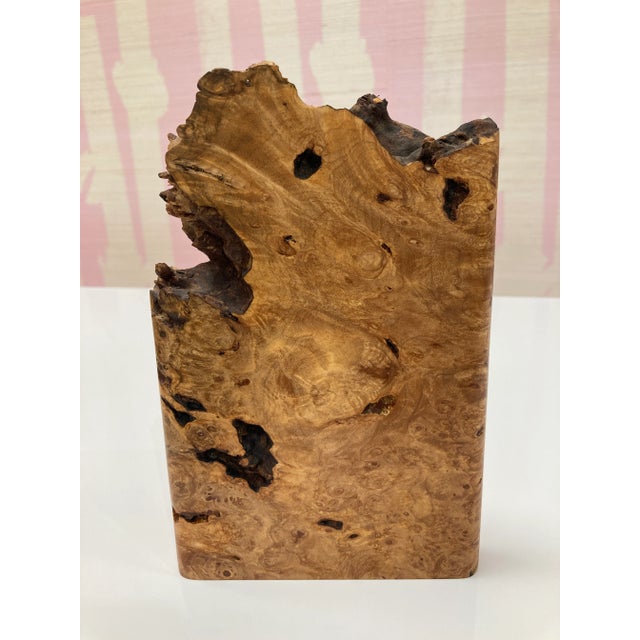 1990s Vintage Burl Bookends - a Pair For Sale - Image 5 of 11