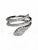 Modern Late 20th Century 14K White Gold Diamond Snake Swirl Band Ring Emerald Eyes, Size 7 For Sale - Image 3 of 3