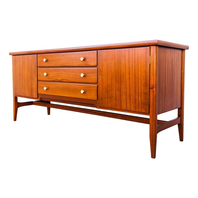 South African Mid Century Modern Sapele Mahogany Sideboard For Sale