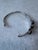 Sterling Silver and Malachite Handed Bangle Bracelet With Clasp For Sale - Image 4 of 5