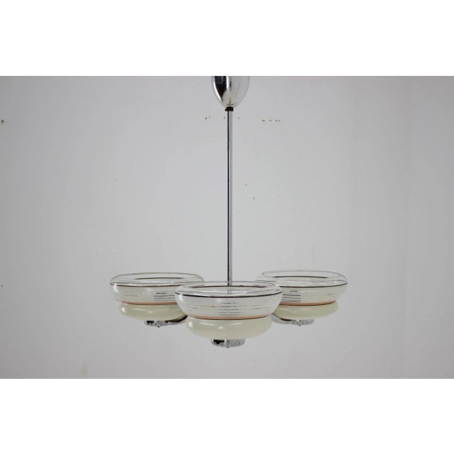 Large Mid-Century Modern Pendant Lamp from Zukov, 1950s For Sale - Image 4 of 13