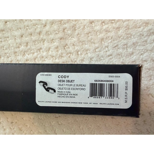 Ralph Lauren Cody Desk Object Navy Gold New in Box For Sale In Greensboro - Image 6 of 10