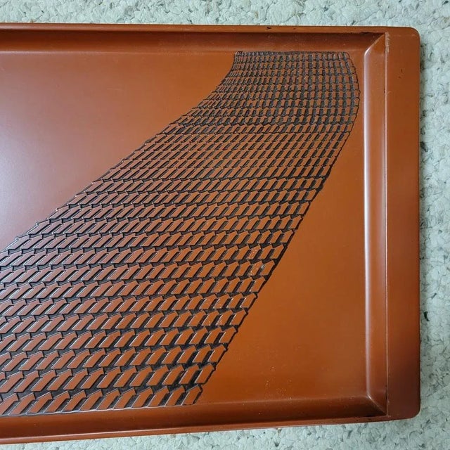 Chinese Cultural Revolution Propaganda Red Lacquer Tray For Sale - Image 4 of 5