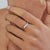 Contemporary 8 Flush Set Scattered Diamond Celestial Band Ring Size 5.5 in 14k White Gold For Sale - Image 3 of 17