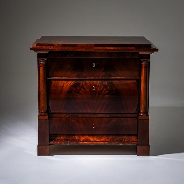 Antique Biedermeier Mahogany Chest of Drawers, 1820 For Sale - Image 12 of 12
