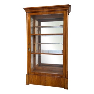 Biedermeier Display Cabinet in Cherry Wood For Sale