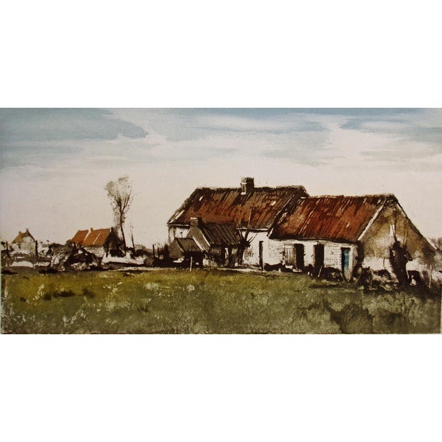 Vintage Aquatint Etching by Roger Hebbelinck Hand signed, titled and numbered by the artist in pencil Limited Edition...