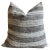 Metal Vintage Turkish Wool Accent Pillow in Brown and Off White Stripes With Insert For Sale - Image 7 of 7