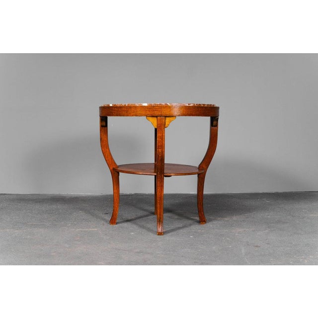 Art Nouveau Side Table in Oak For Sale - Image 5 of 18