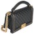 Boho Chic Black Quilted Calfskin Interwoven Chain Top Handle Boy Bag For Sale - Image 3 of 9