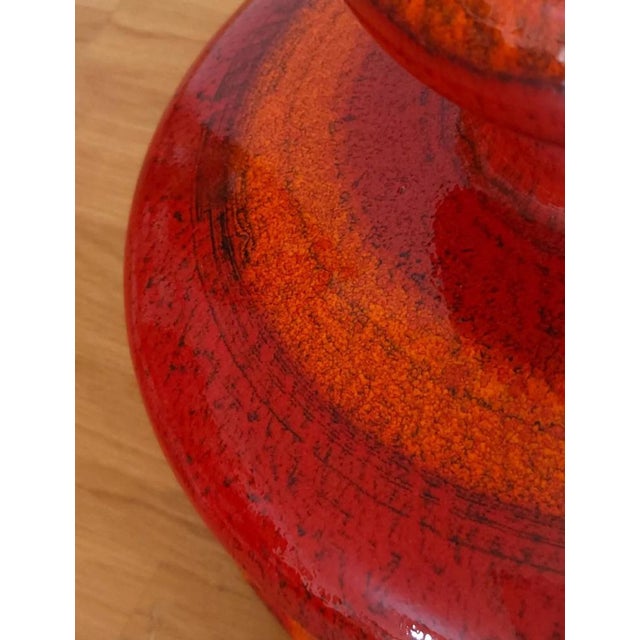 Mid-Century Modern Fat Lava Pottery Pendant Lamp, West Germany, 1970s For Sale - Image 4 of 6