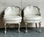 Late 20th Century Vintage Regency Baroque Quilted Silver Leaf Lounge Chairs - A Pair For Sale - Image 5 of 6
