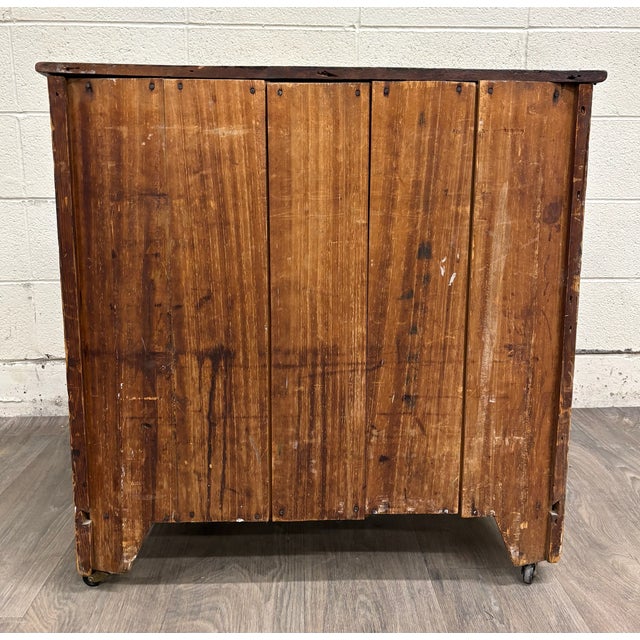 Antique American Victorian Walnut Cottage Chest of Drawers Commode For Sale - Image 12 of 12
