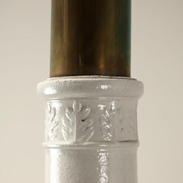 Neoclassical Style Fireplace Stove in Ceramic For Sale - Image 5 of 14