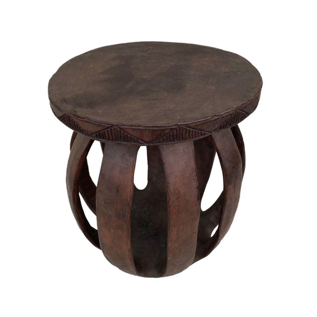 Vintage African Large Baga Stool Guinea-Bissau 19" H by 13" W For Sale - Image 4 of 6