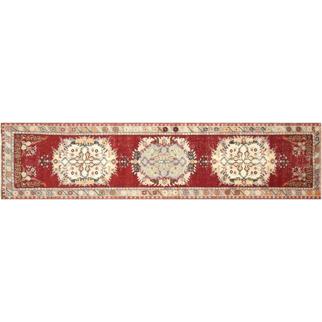 Textile 1960s Turkish Oushak Runner For Sale - Image 7 of 7