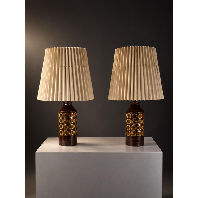 Brown Ceramic Miranda Table Lamps from Bitossi, 1970s, Set of 2 For Sale - Image 8 of 8