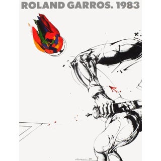 1982 Vladimir Velickovic Roland Garros Official Poster For Sale